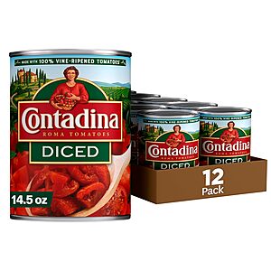 12-Pack 14.5-Ounce Contadina Diced Roma Tomatoes $7.61 w/ S&S + Free Shipping w/ Prime or on $35+
