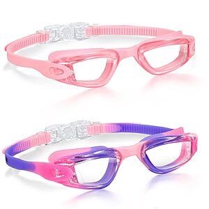 Aegend Kids Swim Goggles, Pack of 2 Swimming Goggles for Children Boys & Girls Age 3-14 $6.49