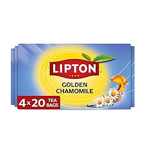 [NEW, SnS] $8.06 | 4-Pack 20-Count Lipton Golden Chamomile Herbal Tea Bags (Honey Vanilla) at Amazon