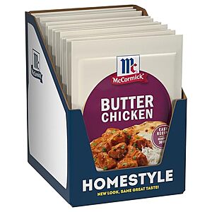 [NEW, SnS] $9.91 | 12-Pack 0.87-Oz McCormick Seasoning Mix (Butter Chicken) at Amazon