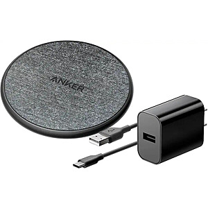 Anker 318 7.5W Wireless Charging Pad with Adapter for Qi Devices (Black+Gray) $11.99 + Free Shipping