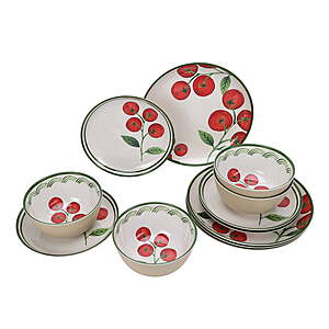 Better Homes & Gardens 12-Piece Bamboo Melamine Dinnerware Set 4 kinds to choose from $14.97