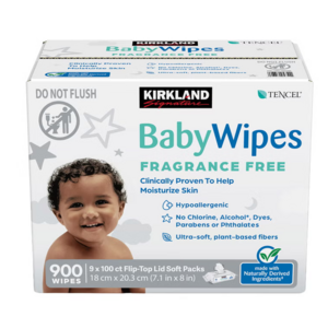 Kirkland Signature Baby Wipes, 900-count (Fragrance Free or Fresh Spring) - $19.99 online/ $15.99 in-store