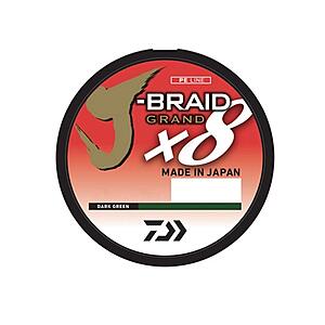Daiwa J-Braid Grand 8X Braided Line, 150 Yards, 40 lbs Test, Dark Green $12.18 or $9.74 after coupon