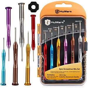 $8.99* | 6-Piece MULWARK Magnetic Precision Screwdriver Set w/ Case at Amazon