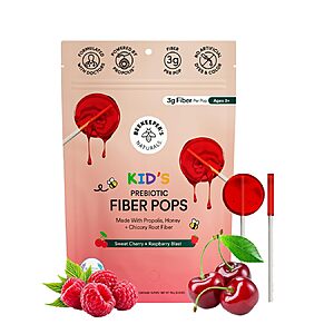 $6.29: [S&S]Beekeeper's Naturals Kids Prebiotic Fiber Lollipops 15ct, 3g Fiber & Honey at Amazon