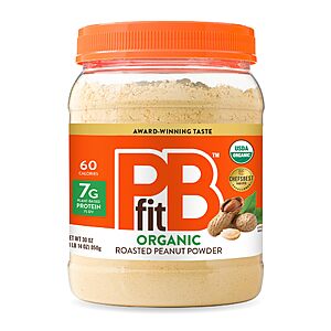 Select Accts[S&S,AC] PBfit 30 Ounce Organic Peanut Butter Powder $11.47 + Free S&H w/ Prime or $35+