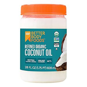 [SnS, AC] $7.85 | 28-Oz BetterBody Foods Organic, Naturally Refined Coconut Oil at Amazon