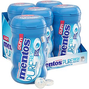 Select Accts[AC,S&S] 4 Pack 50 pcs Mentos Sugar Free Gum with Xylitol, Fresh Mint $8.4 + Free S&H w/ Prime or $35+
