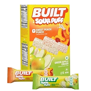 Sam's Club members, 13 ct BUILT Sour Puff Protein bars, $11.98, free pickup + more