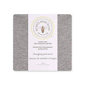 $10 FS PRIME WOOT 100% cotton Burt's Bees Baby Unisex Baby Gift Set - Crib Sheet, Changing Pad Cover & Burp Cloths,
