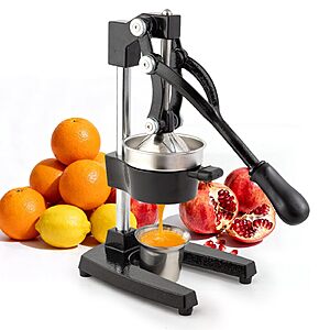 BAMBROX Manual Cast Iron Lemon Squeezer w/ Stainless Steel Cup $30.97 (42% off) + Free Prime Shipping — Orange Crush Season!