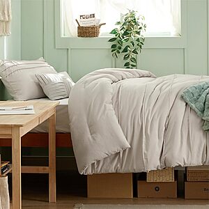 3-Piece Bedsure Pinch Pleat Comforter Set w/ Pillowcase & Decorative Pillow (Twin XL, 3 Colors) $19.99 + Free Shipping w/ Prime or on $35+