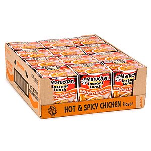 12-Pack 2.25-Ounce Maruchan Instant Lunch Hot & Spicy Chicken Ramen Noodles $5.95 w/ S&S + Free Shipping w/ Prime AMAZON