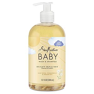 Select Accts[AC,S&S] 13 oz SheaMoisture Baby Wash & Shampoo Raw Shea $4.38 + Free S&H w/ Prime or $35+