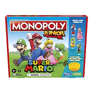 Monopoly Junior Board Game (Super Mario Edition) $13.49 + Free Shipping w/ Prime or on $35+ $13.48