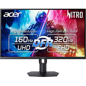 27" Acer Nitro 4K UHD IPS MiniLED 320Hz Gaming Monitor (XV275K V3biipprx) $269.99 + Free Shipping