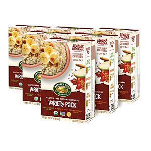 Nature's Path Organic Variety Pack Oatmeal, 11.3 oz (Pack of 6), Gluten Free, Non-GMO $10.69