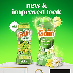 Select Accounts - $5.97 AC - Gain In-Wash Laundry Scent Booster Beads, Original Scent, 12.2 oz (Packaging May Vary)