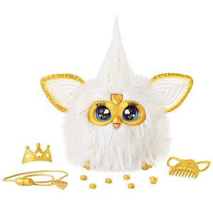Furby Gold Glam Interactive Plush Toys for 6 Year Old Girls & Boys & Up, Voice Activated Animatronic, Speaks English & Furbish, White (Amazon Exclusive) $39.49