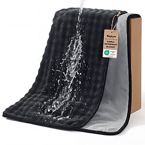 [Prime] 30"x40" Bedsure Bubble Waterproof Soft Fleece Reversible Blanket $8.07 + Free Shipping