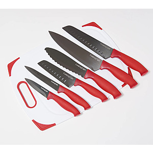 Cooking Light 6-Piece Knife Set and Cutting Board [4 Colors] $11.22 or Less + Free Ship to Store $10