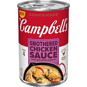 Campbell's Condensed Smothered Chicken Sauce, Savory with Creole Seasonings, 10.5 Oz Can~$1.81 After Coupon & S&S @ Amazon