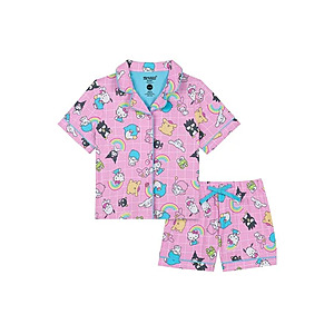 Hello Kitty and Friends Baby Girls Button Front Top and Shorts Pajama Set, 2-Piece (Various) from $5.74
