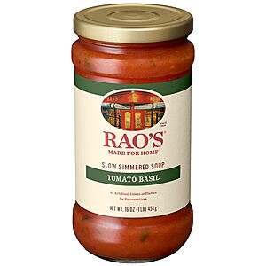 Rao’s Made For Home Tomato Basil Soup, 16 oz, $3, Amazon
