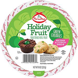 8 oz Paradise Green Candied Cherries, $2.16, Amazon