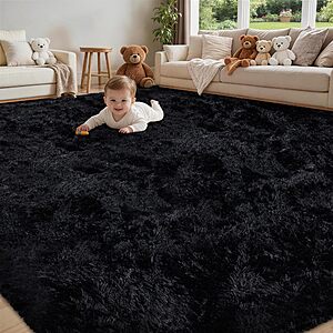5'x7' Xafir Fluffy Shag Non-Slip Area Rug for Living Room $15.76 + Free Shipping w/ Prime or on $35+