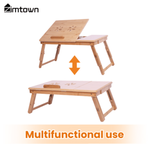 $19.79 FS WMT+ by Zimtown Lap Desk 21" x 13",   Bamboo Folding Laptop Desk, Bed Tray Table for Computer, Adjustable Computer Notebook Desk Laptop Stand