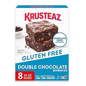 [SnS] $18.89* | 8-Pack 20-Oz Krusteaz Gluten Free Double Chocolate Brownie Mix at Amazon