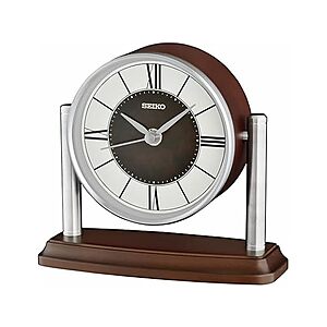 7" Seiko Urban Table Clock w/ Roman Numerals (Brown) $54.99 + Free Shipping w/ Prime