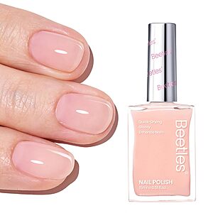 [Prime] Beetles 2-in-1 Nude Pink Jelly Nail Concealer & Strengthener Polish $2.84 w/ S&S + Free Shipping