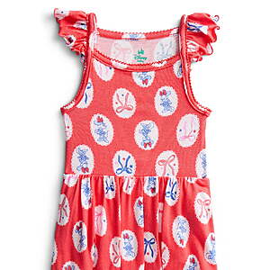 Minnie Mouse or Lilo+ Stitch Baby Girls Cute and Comfortable Patriotic Americana Bodysuit Dress Set, 2-Piece $4.79