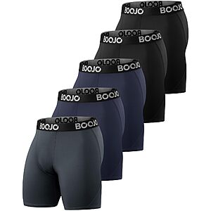 5-Pack BOOJO Men's Compression Shorts (various) $14.99 + Free Shipping w/ Prime or on $35+