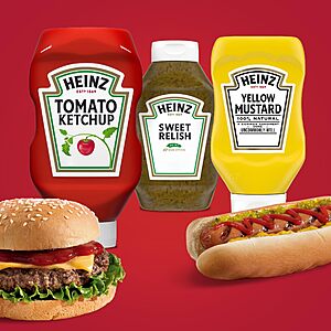 3-Pc Heinz Tomato Ketchup, Sweet Relish & Yellow Mustard Grill Pack $4.19 S&S-Q + Free Shipping w/ Prime or on $35+