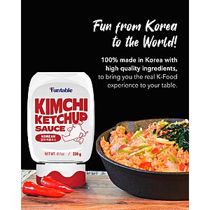Kimchi Ketchup - Spicy Korean Tomato Condiment, 8.1 oz   $4.50 S&S Q AMAZON