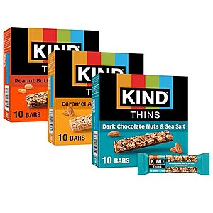 [SnS, AC] $8.43 | 30-Pack 0.74-Oz KIND THINS (Variety Pack) at Amazon