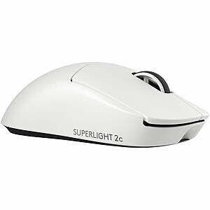 $89.99: Logitech G PRO X SUPERLIGHT 2C Wireless Gaming Mouse White (51g, 44K DPI, USB-C) at Walmart.com