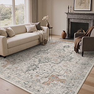Roehit Oriental Performance Machine Washable Area Rug $88.99