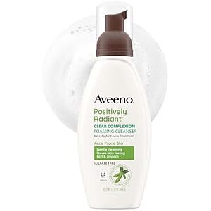 6-Ounce Aveeno Positively Radiant Clear Complexion Foaming Facial Cleanser w/ Salicylic Acid $3.64 w/ S&S + Free Shipping w/ Prime or on $35+