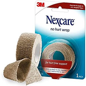 [NEW, SnS] $4.08 | Nexcare No Hurt Wrap, 1 in x 80 in, Unstretched at Amazon