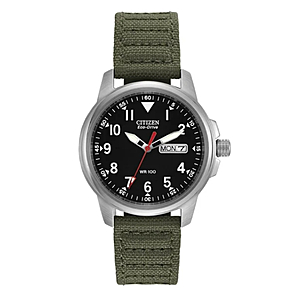 Citizen Men's Eco-Drive Chandler Green Strap Field Watch BM8180-03E $125.4