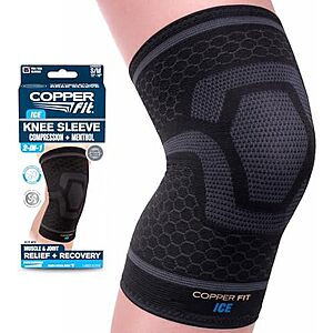 Copper Fit ICE Knee Compression Sleeve Infused w/ Menthol (L/XL) $3