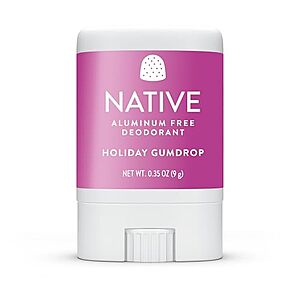 [AC] $3.85 | 3 × Native Deodorant (Limited Edition, Holiday Gumdrop) ($1.28 each) at Amazon