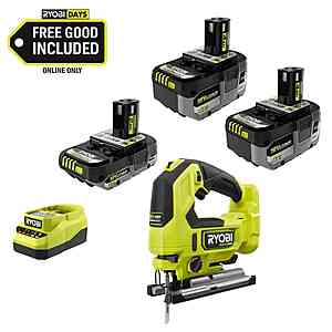 ONE+ HP 18V Brushless Cordless Jig Saw Kit with (2) 4.0 Ah Batteries, 2.0 Ah Battery, and Charger $169