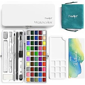 [AC] $13.10* | 50-Color JusArt Watercolor Paint Set at Amazon