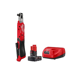 Milwaukee M12 FUEL 12V Lithium-Ion Compact 3/8 in. Cordless Ratchet, and 4. 0AH Starter Kit $304
